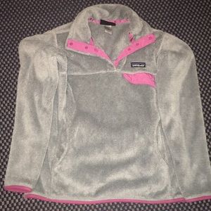 Patagonia Women's Pink and Gray Pullover (S)